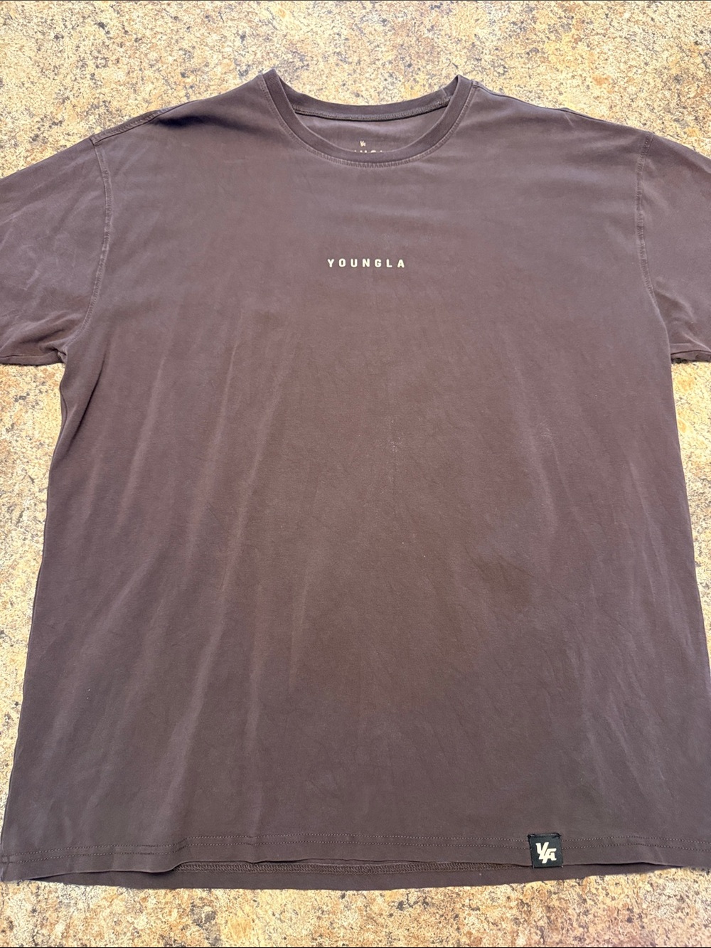 YoungLA Men’s Crewneck Tee - Chocolate Brown
